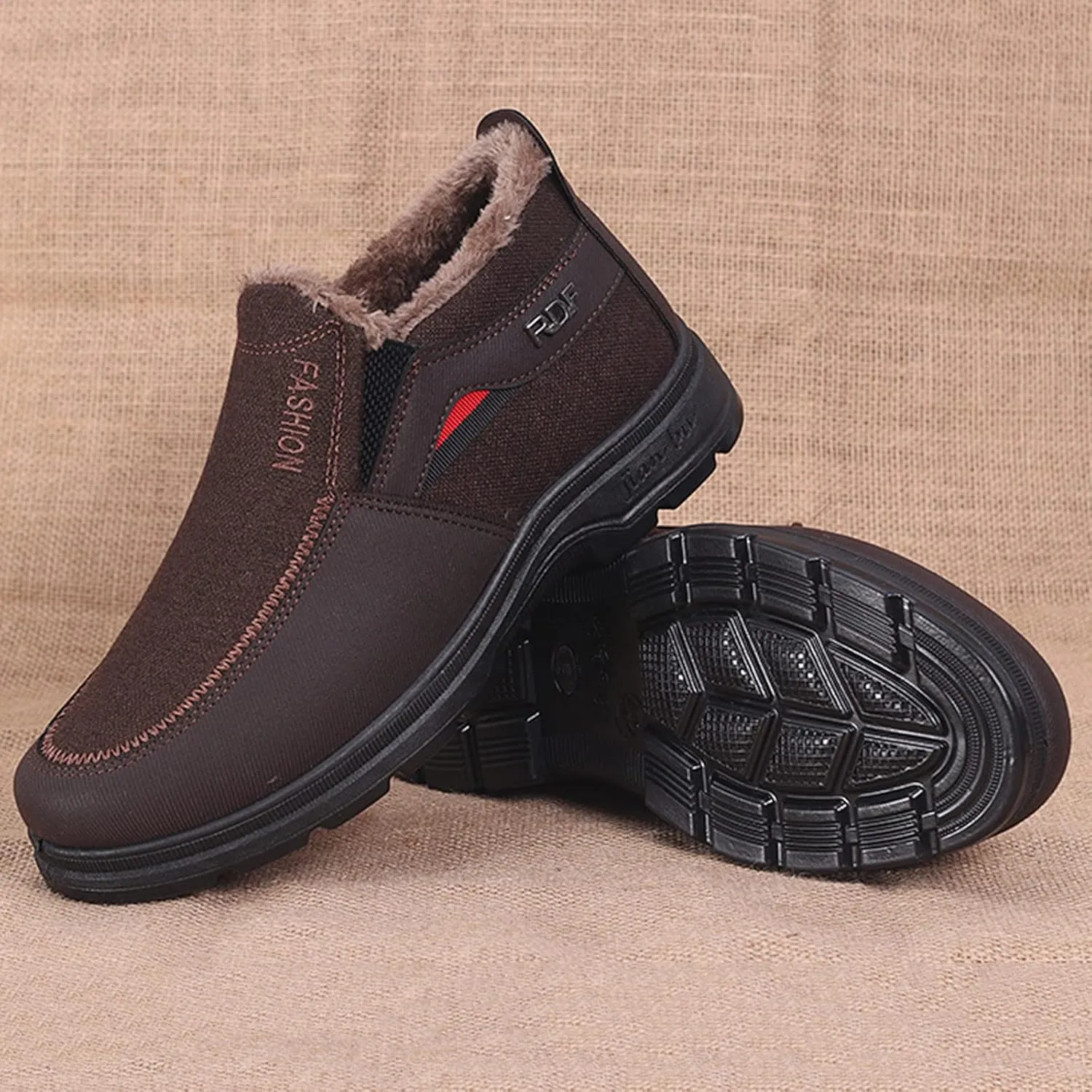 Winter Boots for Men Snow Boots Faux Fur Lining Ankle Booties Ladies Comfortable Work Short Boots Outdoor
