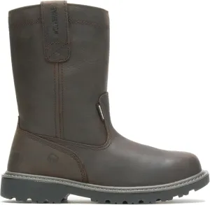 Wolverine Men's Floorhand Waterproof 10" Soft Toe Work Boot, Dark Brown, 8 W US