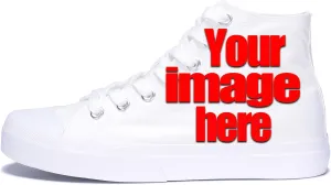 Women Fashion Sneakers Custom Personalized Design Patterns Printing Shoes with Photo Name Canvas Sneakers Customized Cosplay High-Top Shoes