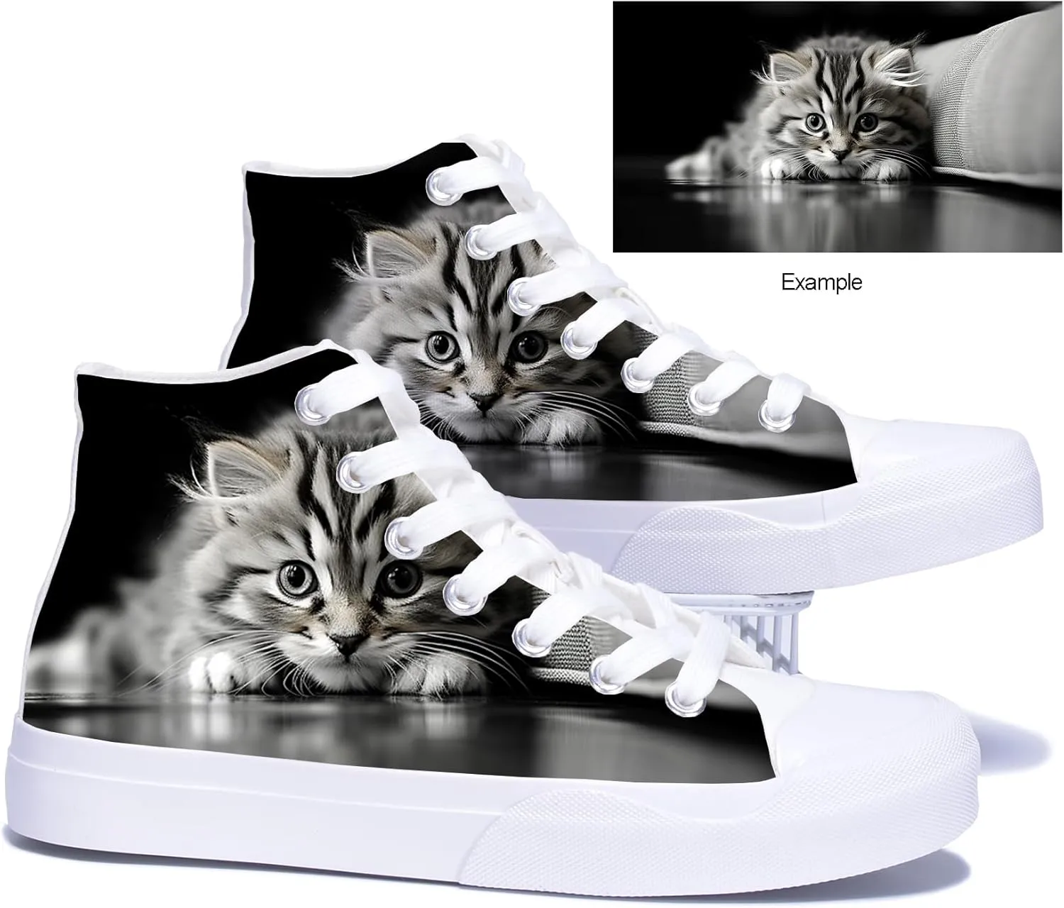 Women Fashion Sneakers Custom Personalized Design Patterns Printing Shoes with Photo Name Canvas Sneakers Customized Cosplay High-Top Shoes