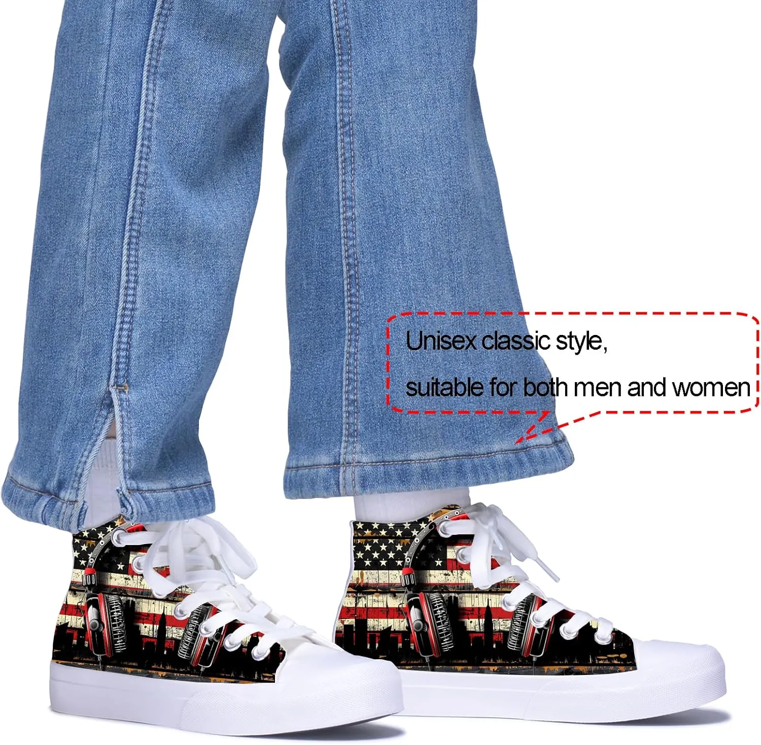 Women Fashion Sneakers Custom Personalized Design Patterns Printing Shoes with Photo Name Canvas Sneakers Customized Cosplay High-Top Shoes