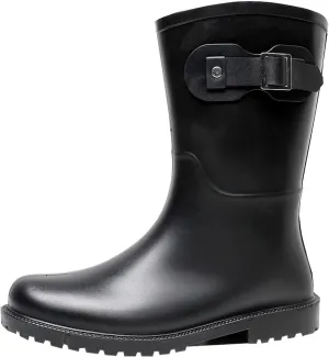 women mid calf rain boots Waterproof Garden Shoes Anti-Slipping Fashion Rubber Out Work rain Shoes