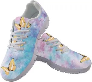 Women Running Shoes Walking Sports Athletic Tennis Sneakers for Girls White Sole