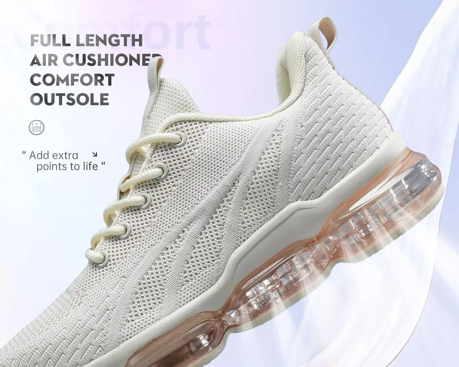 Womens Air Running Shoes Breathable Athletic Fashion Non Slip Walking Tennis Sneakers Mesh Workout Casual Sports