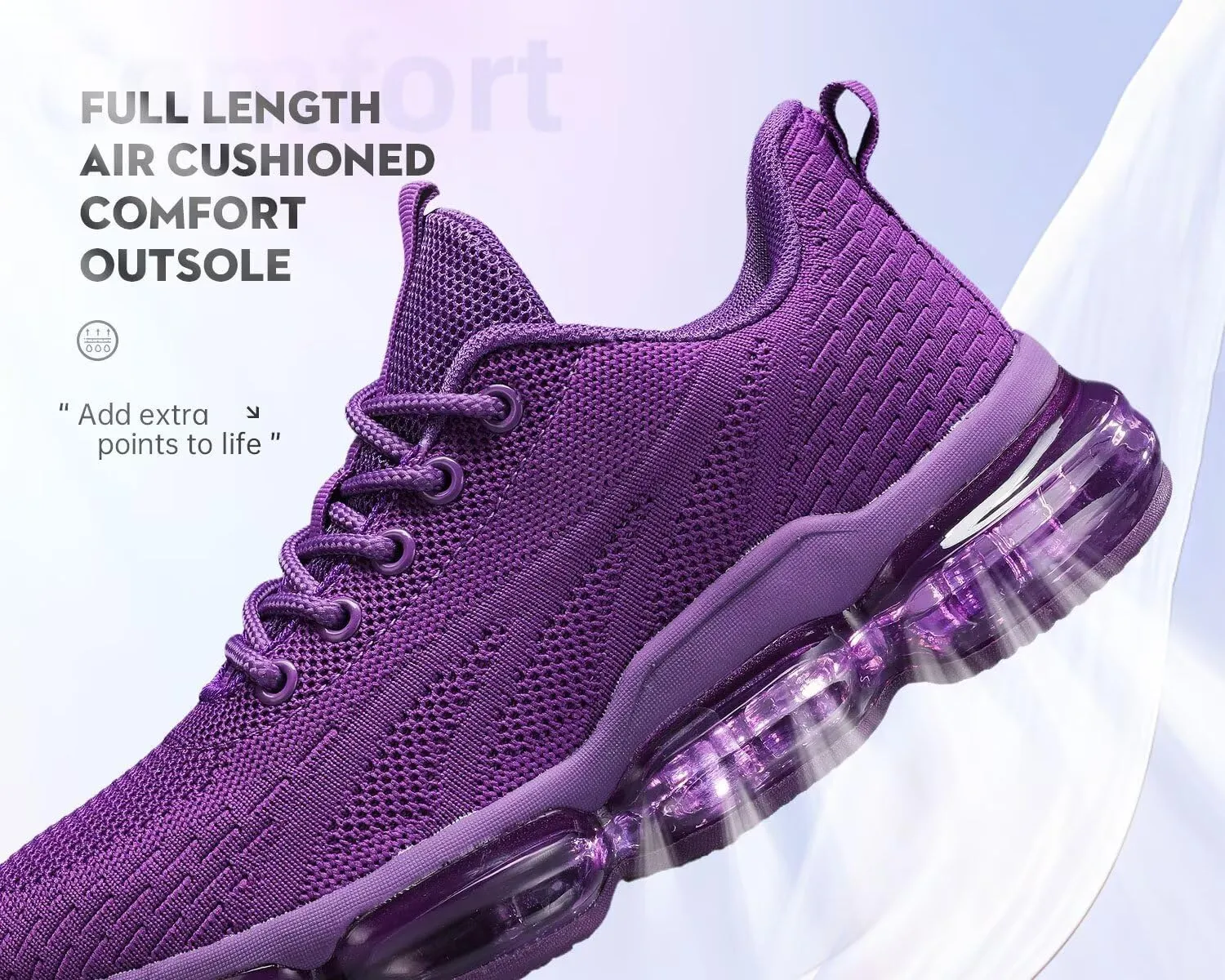 Womens Air Running Shoes Breathable Athletic Fashion Non Slip Walking Tennis Sneakers Mesh Workout Casual Sports
