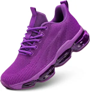 Womens Air Running Shoes Breathable Athletic Fashion Non Slip Walking Tennis Sneakers Mesh Workout Casual Sports
