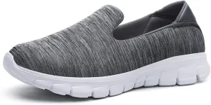 Women's Breathable Mesh Slip-On Loafers Classic Round Toe Flat Lightweight Non-Slip Mom Nurse Driving Walking Shoes