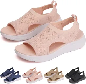 Women's Breathable Orthopedic Sandals Comfortable Walking Tennis Shoes Sandals Arch Support Wide Fit Plantar Fasciitis Sport Athletic Hiking Outdoor Active Summer Dressy Soft Mat Diabetic Sandals