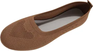 Women's Flat Ballet Shoes Knit Flat Shoes Round Toe Slip on Women Flats for Dressy Casual Office Work Wedding