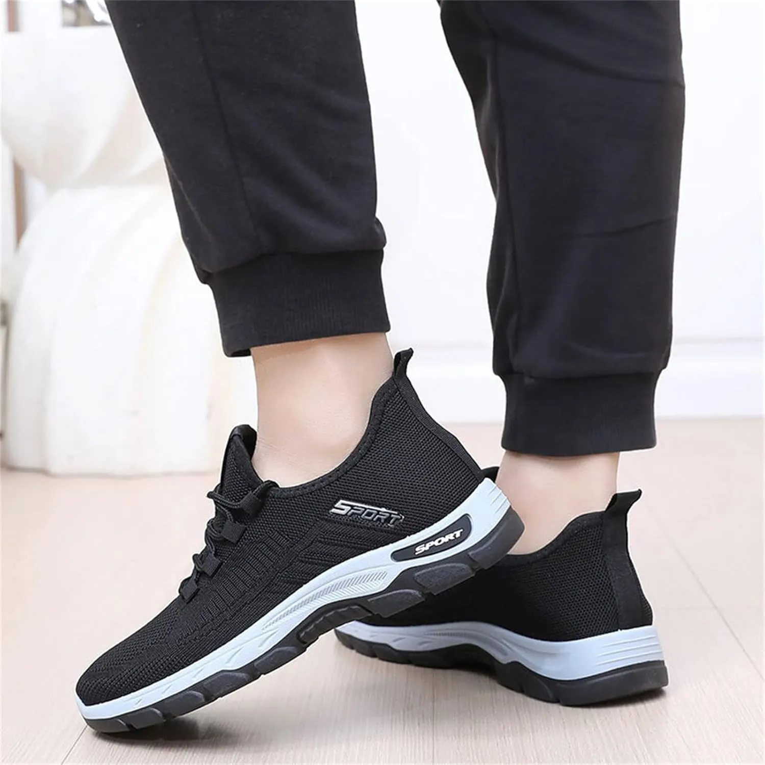 Women's Flats Shoes Slip On Mesh Breathable Casual Loafers Comfortable Soft Woman Comfort Orthopedic Diabetic Fashion Walking Shoes with Arch Support