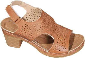 Women's Heeled Sandal Flat Sandals Dressy Comfortable Flats Open Toe Ankle Strap Summer Stylish Peep Walking Shoes Low Wedge Heel Platform Dressy Leathers Classy Cushioned Contoured