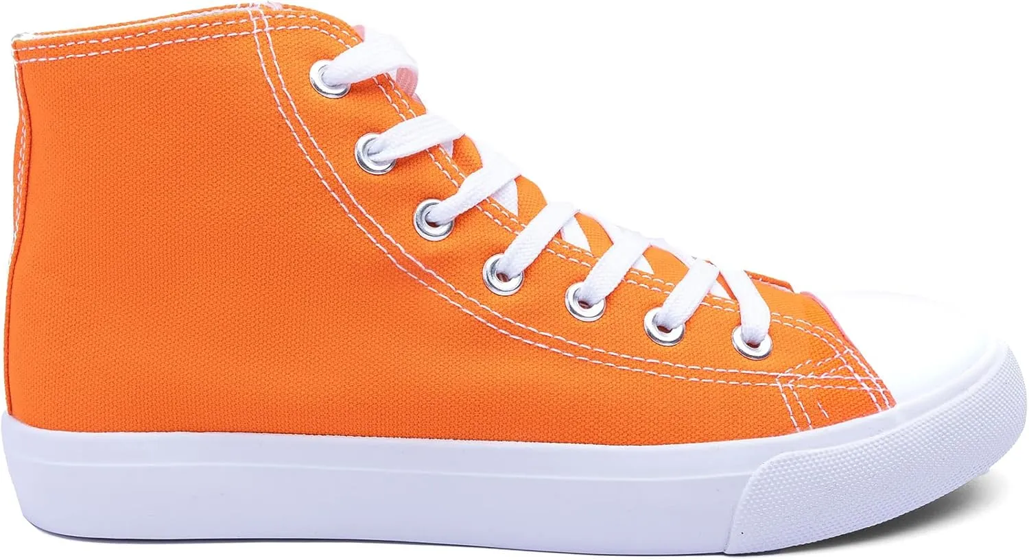 Women's High-Top Canvas Sneakers – Classic Lace-Up Casual Shoes with Extra Shoelaces – Comfortable, Stylish, and Durable