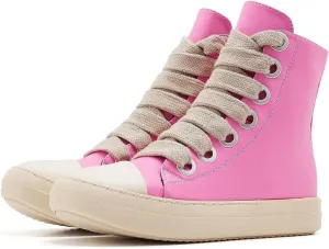 Womens High Top Sneakers Jumbo Lace-up Platform Comfort Trainers Thick Soles Walking Casual Shoes