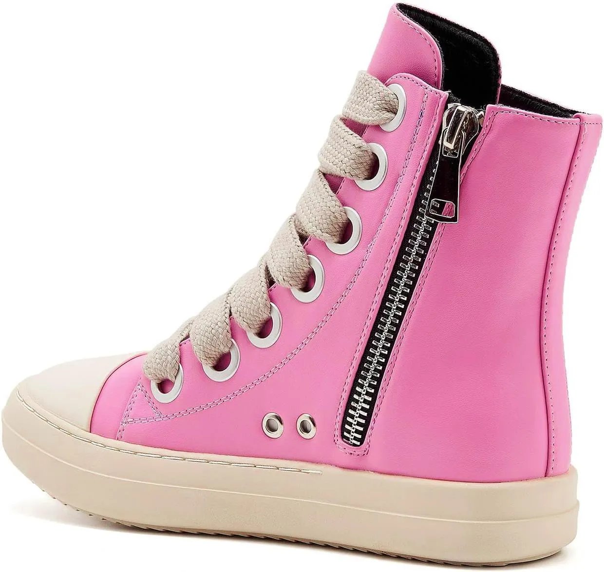 Womens High Top Sneakers Jumbo Lace-up Platform Comfort Trainers Thick Soles Walking Casual Shoes