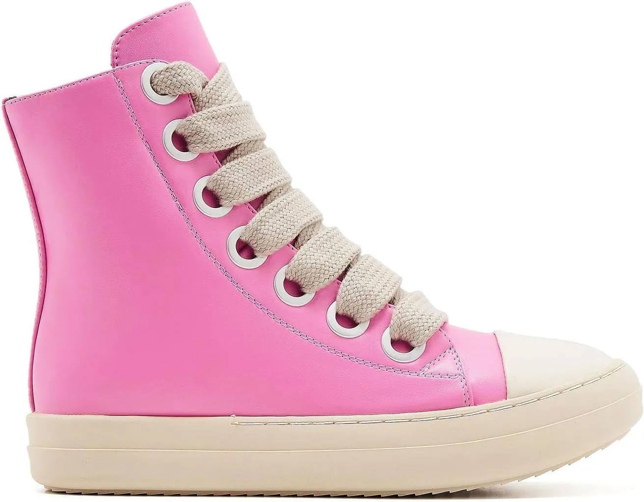 Womens High Top Sneakers Jumbo Lace-up Platform Comfort Trainers Thick Soles Walking Casual Shoes