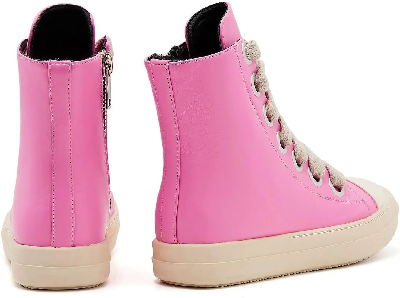 Womens High Top Sneakers Jumbo Lace-up Platform Comfort Trainers Thick Soles Walking Casual Shoes