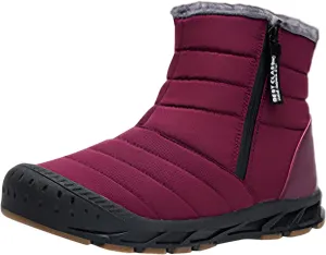 Womens Mens Hiking Boots Waterproof Fuzzy Boots Lightweight Insulated Fur Boots Work Trekking Trail Climbing Shoes Snow Boots