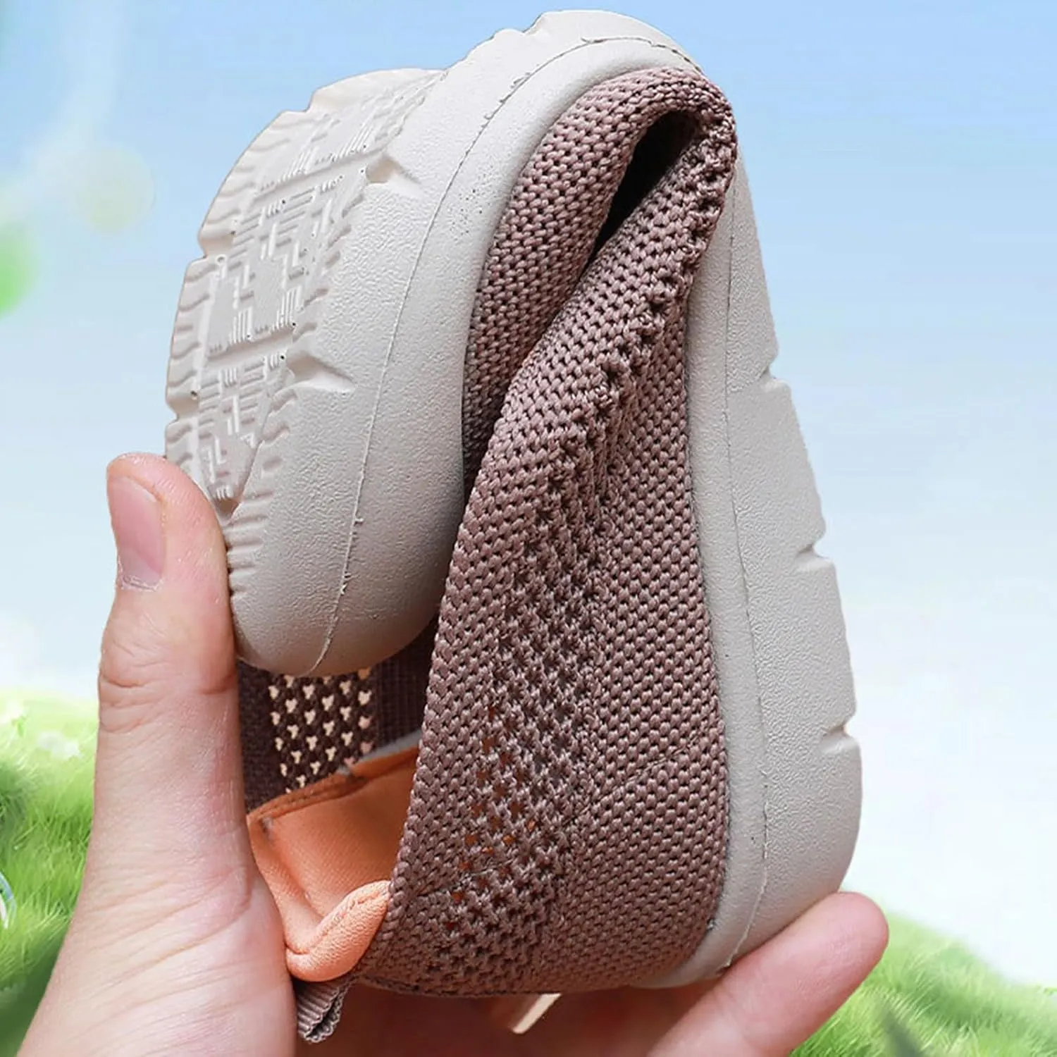 Womens Orthopedic Walking Shoes Breathable Light Weight Comfortable Slip on Sneakers Non Slip Mesh Soft Soled Casual Comfort Wear Round Toe Driving Loafers