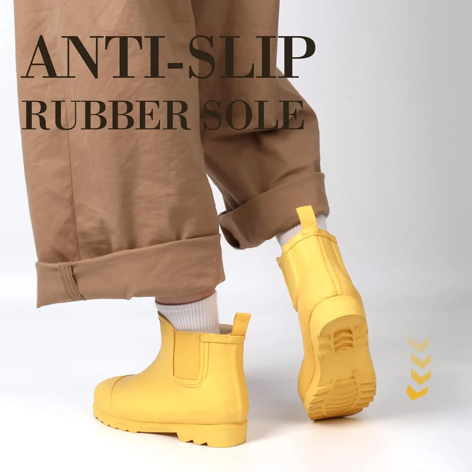 Women's Rain Boots with Plush Lining Chelsea Boots Women Snow Boots for Women Lightweight Rubber Boots Ankle Rain Boots Non-slip Waterproof Outdoor Work Shoes, Winter, Fishing, Gardening