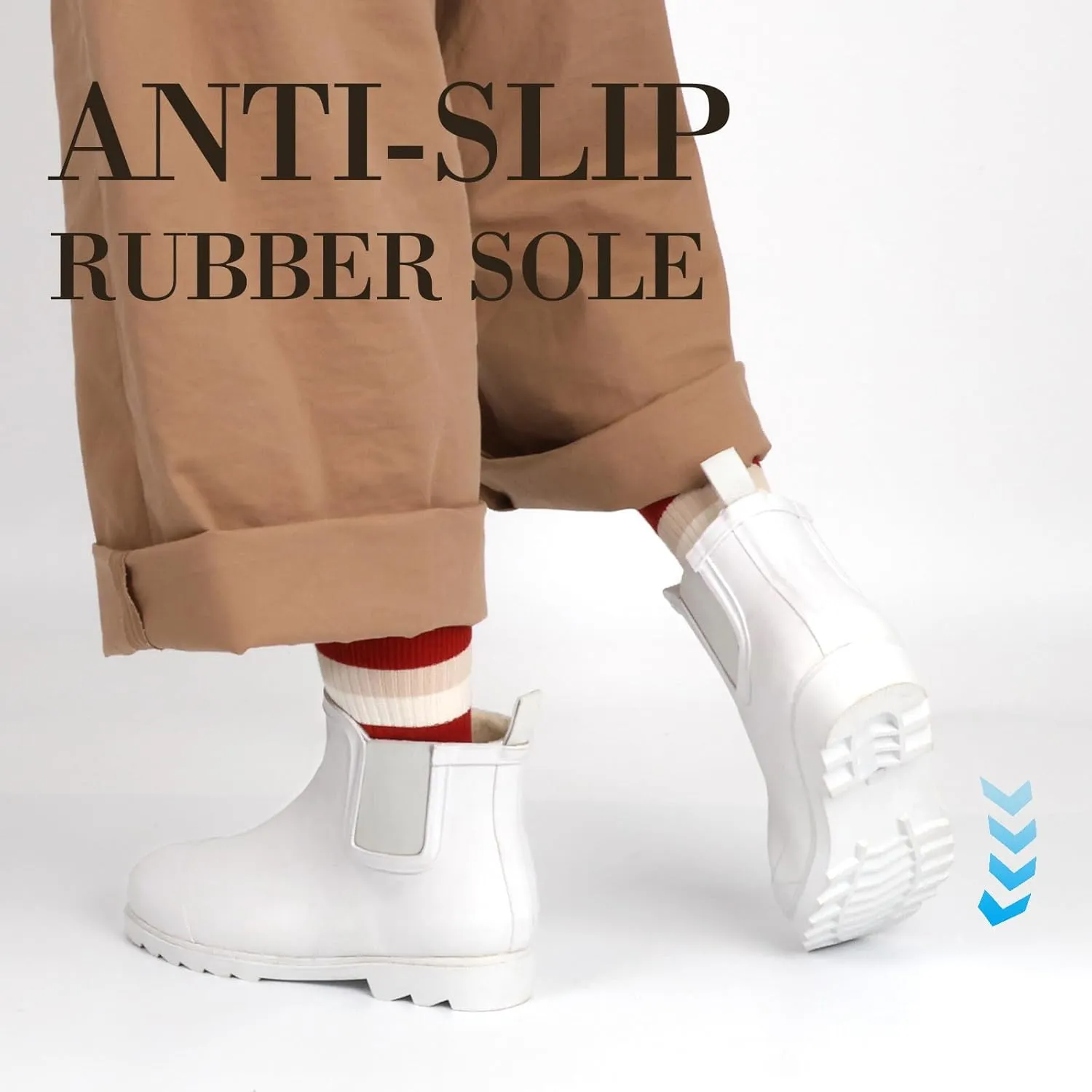 Women's Rain Boots with Plush Lining Chelsea Boots Women Snow Boots for Women Lightweight Rubber Boots Ankle Rain Boots Non-slip Waterproof Outdoor Work Shoes, Winter, Fishing, Gardening