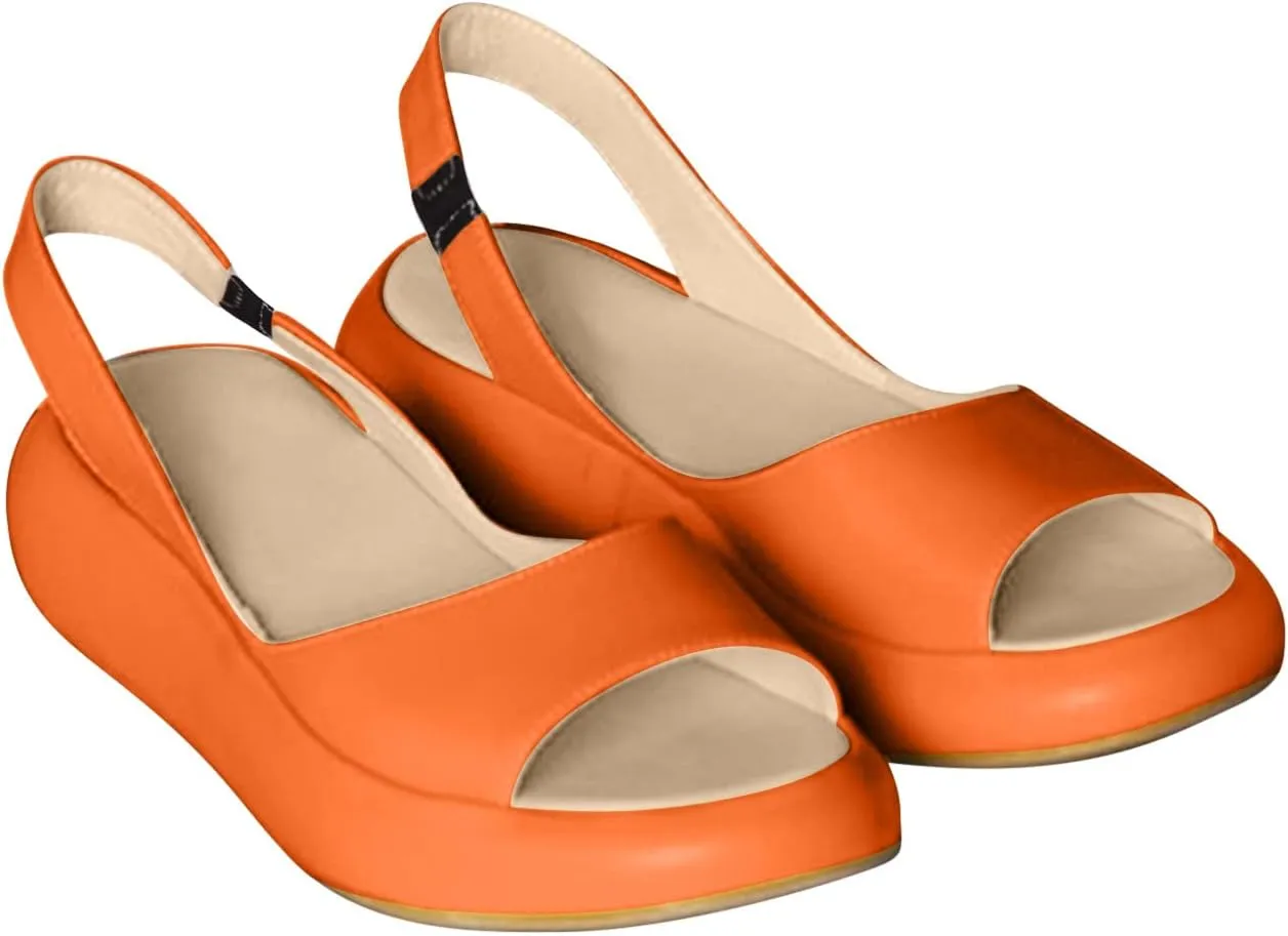 Womens Sandals Platform Open Toe Ankle Strap Sandal with Arch Support Comfortable Casual Slip On Slippers Summer Outdoor Shoes