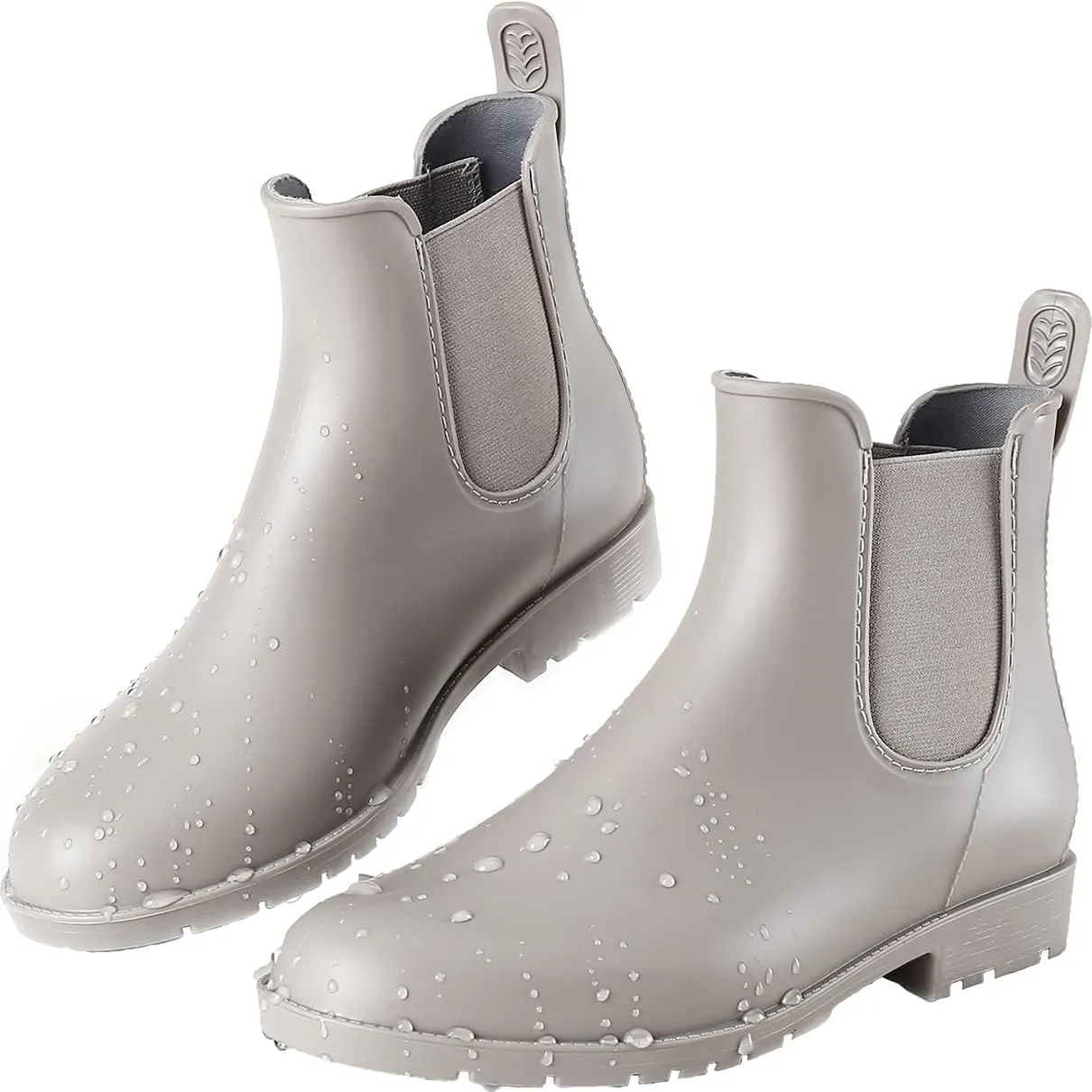 Women's Short Rain Boots Waterproof Anti Slip Rubber Ankle Chelsea Booties