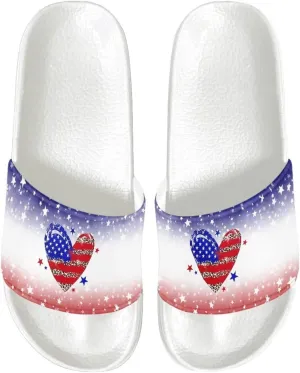 Women's Slide Sandals Lightweight Comfort Athletic Sandals Slip On Casual Open Toe Summer Beach Spa Flip Flops Size 6-13.5