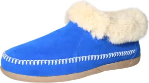 Women's Slippers Genuine Suede Memory Foam Winter House Fluffy Slippers with Faux Fur Collar and Sheepskin Insole Indoor and Outdoor Warm Shoes Rubber Sole