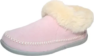 Women's Slippers Genuine Suede Memory Foam Winter House Fluffy Slippers with Faux Fur Collar and Sheepskin Insole Indoor and Outdoor Warm Shoes Rubber Sole