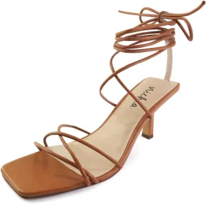 Women’s Strappy Lace Up Heeled Sandals