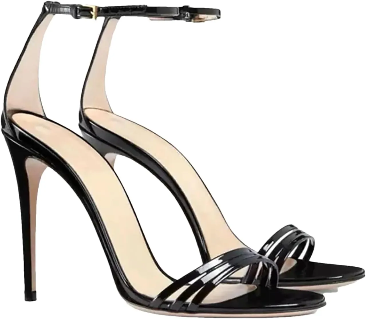 Women's Strappy Stiletto Sandals, Peep Toe Wedding Party Heels