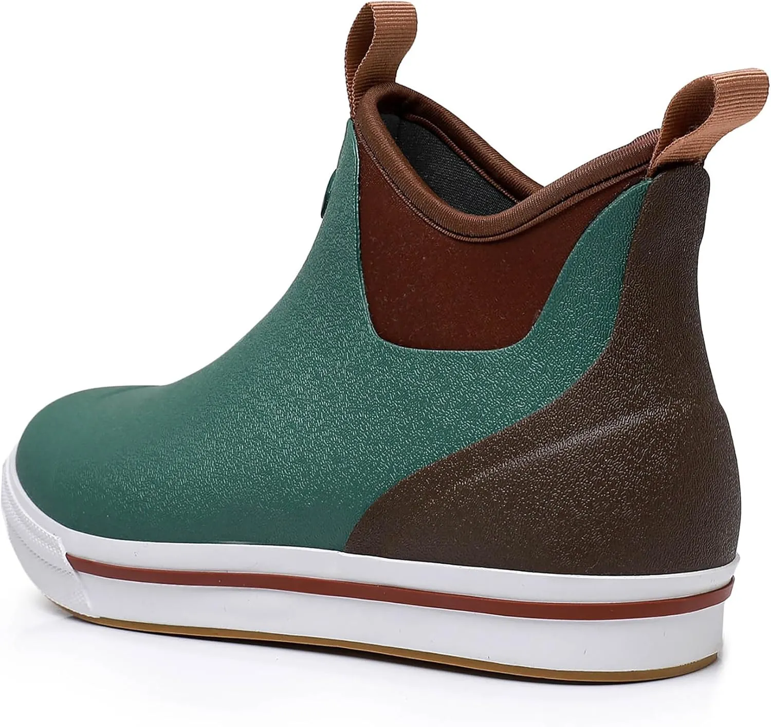 WTW Unisex Rain Boots for Men and Women Waterproof Rubber Fishing Deck Boots Neoprene Boots Slip on Ankle Garden Shoes