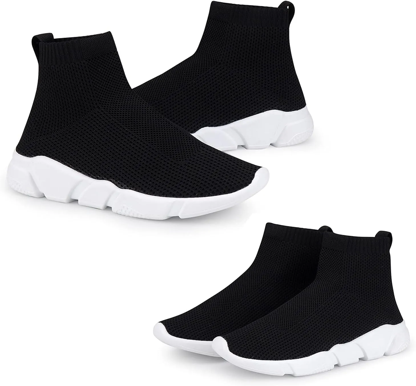 WXQ Men's Running Shoes Comfortable Lightweight Breathable Walking Shoes Mesh Workout Casual Sports Shoes
