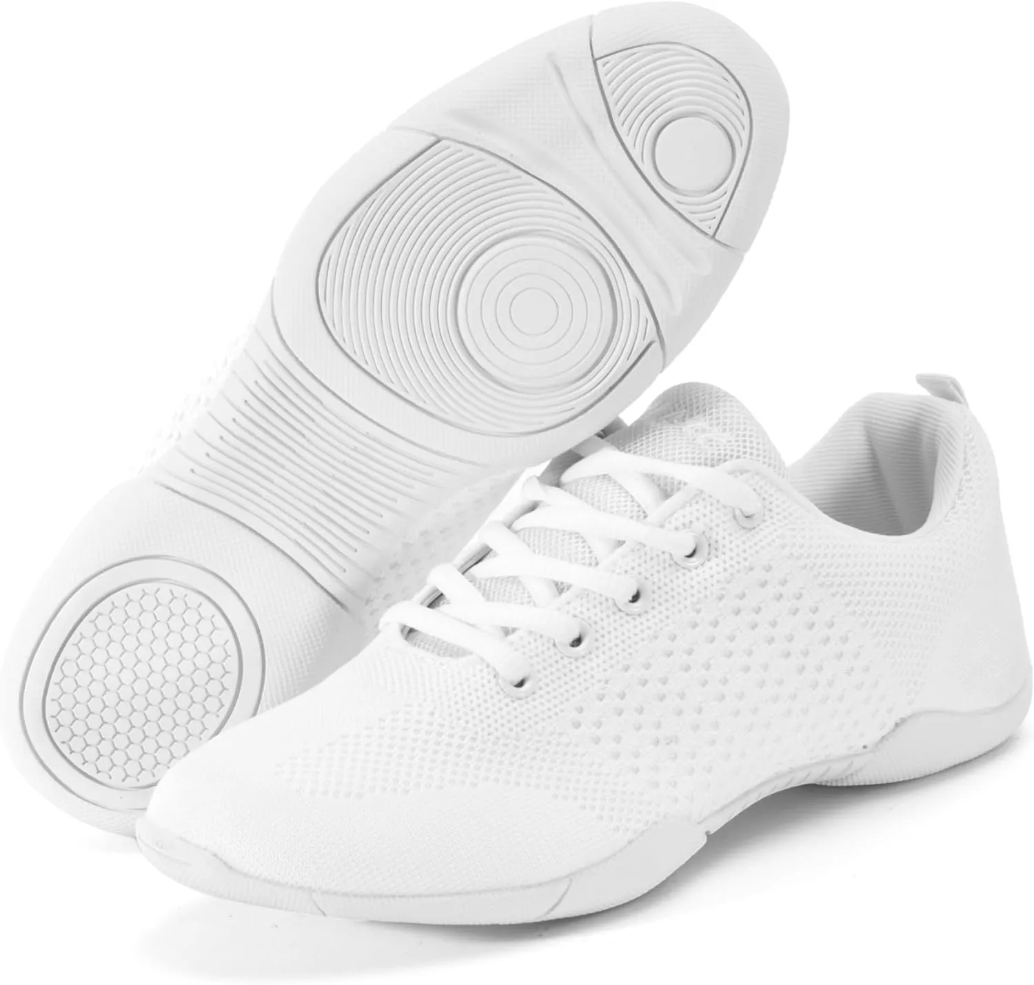YSMIIH White Cheer Shoes Women Cheerleading Walking Sneakers Girls Tennis Dance Shoes