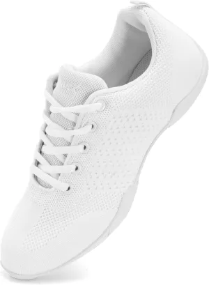 YSMIIH White Cheer Shoes Women Cheerleading Walking Sneakers Girls Tennis Dance Shoes
