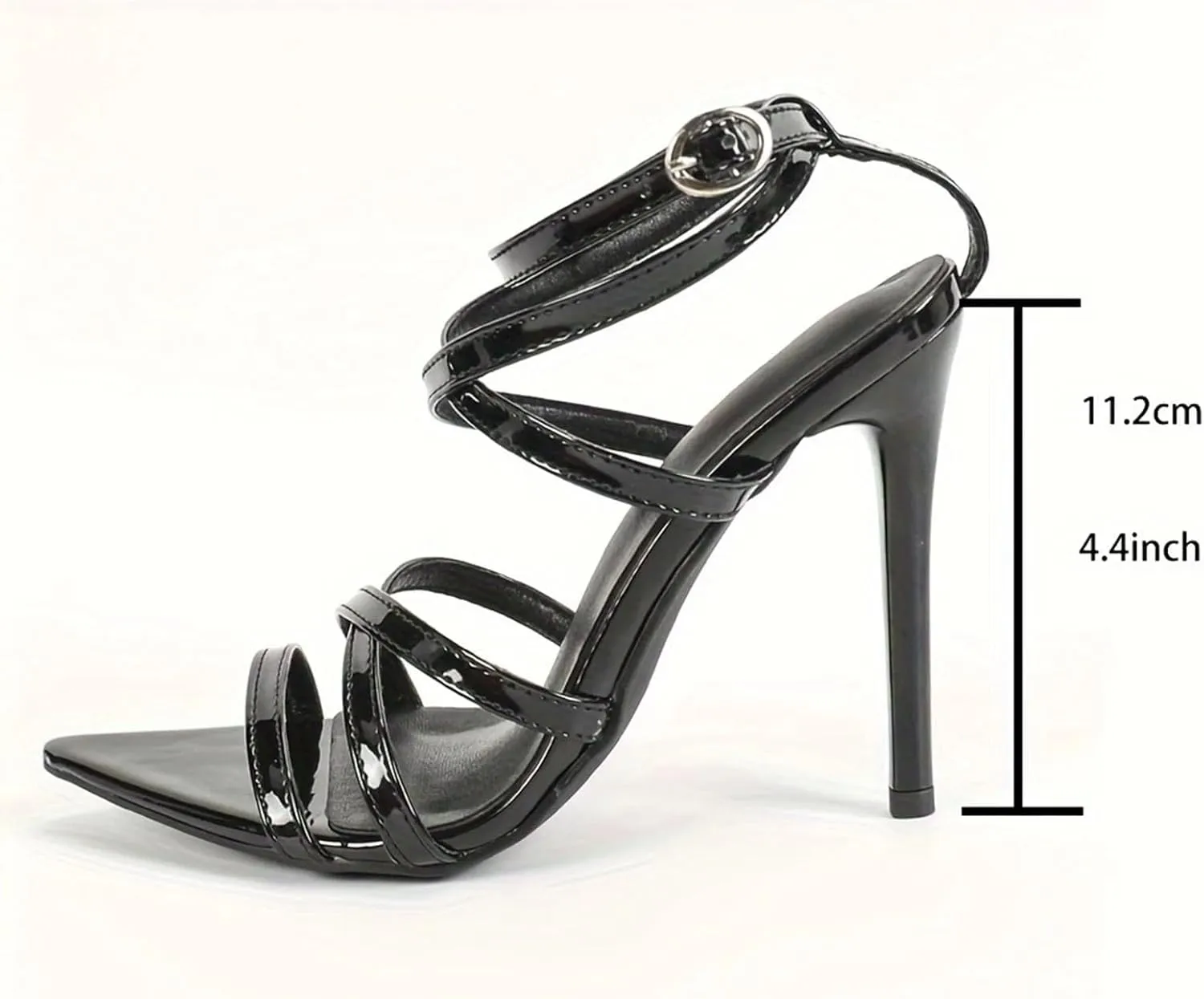ZSpzx Women's Stiletto Heels Sandals Slip On Pointed Toe Gladiator Adjustable Strappy Orthopedic Sandal Ladies High Heel Cushion Footbed Sexy Dressy Fashion Shoes for Evening Cocktail Wedding Bridal